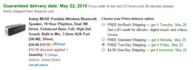 Fotografía - [Offre Alerte] Aukey MUSE Bluetooth Speaker Pour 19,99 $ Après Amazon code de coupon (contre 35,99 $)